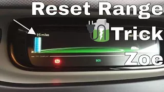 How to reset range on ZOE Reset the guessometer 🔌🔋🚗