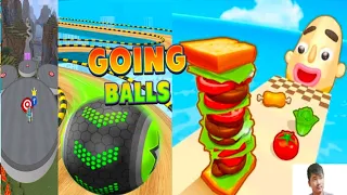 🔥Going Balls Tournament Vs Sandwich Runner - All Level Gameplay Android, iOS, New Update #12