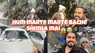 ACCIDENT HOGAYA SHIMLA MAIN‼️🥹BHARI BARF KI WAJAH SE BAL BAL BACHE🥶‼️SNOWFALL ❤️ Haifa’s vlog