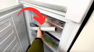 Place cling wrap in freezer. The reason will surprise you