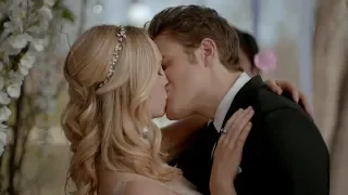 The Vampire Diaries 8x15 Stefan and Caroline's wedding and kiss