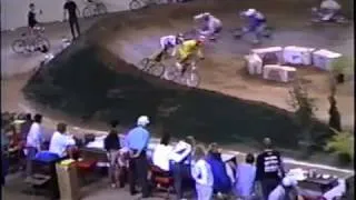 BMX 1990 ABA Grands - Pro Crash Controversy - Eric Carter vs John Purse - Friday Night Pro Race