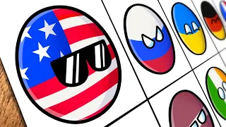 Drawing LATINO AND UNITED STATES COUNTRYBALLS / COUNTRYBALLS LATAM