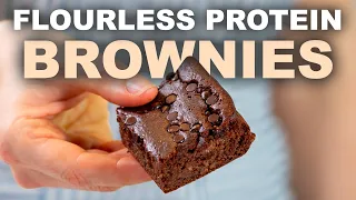 FLOURLESS PROTEIN BROWNIES (only 100 calories!) | Healthy Snack Ideas