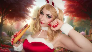 ASMR Bunny Girl's Hoppy Hour: Carrot Crunch & Egg Painting 🥕