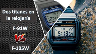 Casio F-91W y F-105W | Los mejores relojes que puedes conseguir por menos de 20 dolares.