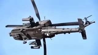 Apache Helicopter Maneuver & Shoot