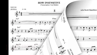 Scott Hamilton plays How Insensitive -Solo Transcription