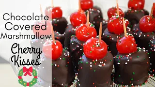 Chocolate Covered Marshmallow Cherry Kisses I Holiday Appetizer