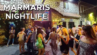 Turkey Marmaris Nightlife Area, Bar Street and Club District - Mugla, Türkiye 4k Walking Tour