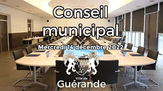 Conseil municipal du mercredi 14 décembre 2022