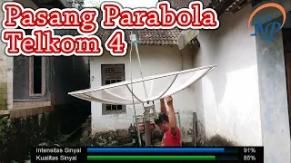 Cara Pasang Parabola Telkom 4 LNB C Band