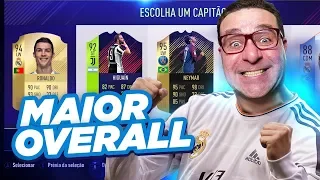 FUT DRAFT DAS CARTAS COM MAIS OVERALL