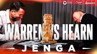 Frank Warren vs Eddie Hearn Jenga | Tense promoter's game with Anthony Joshua & Tyson Fury questions