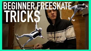 TRYING 5 BEGINNER FREESKATE TRICKS!!! (JMKRides Tutorial)