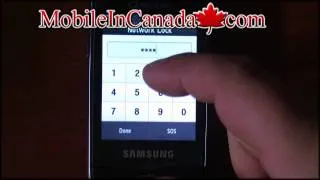 How to enter unlock code on Rogers Samsung Corby - www.Mobileincanada.com