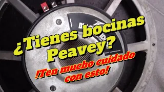 ¿Tienes bocinas Peavey? !Ten Mucho Cuidado con esto!