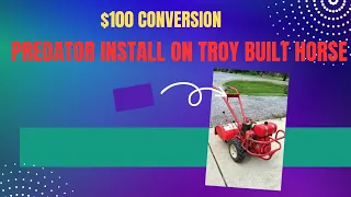 installing harbor freight predator Engine on Troy-Bilt horse tiller