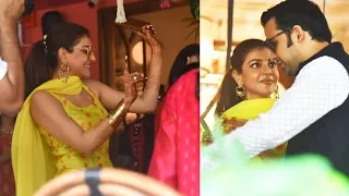 Kajal Agarwal Dancing With Boyfriend Gautam Kitchlu in her Mehendi Ceremony