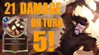 21 Damage on TURN 6!?!?!  Karmarauders is INSANE! | Legends of Runeterra