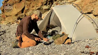 Camping On A Beach With Lightweight Tent