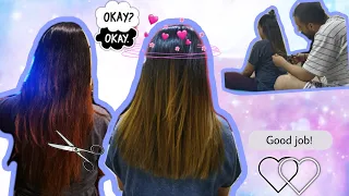 MY HUSBAND CUTS MY HAIR | QUARANTINE HAIRSTYLE