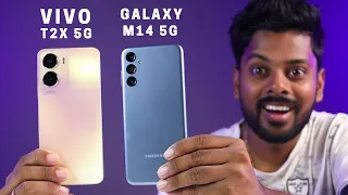 Samsung Galaxy M14 5G vs Vivo T2x 5G Comparison - Best One