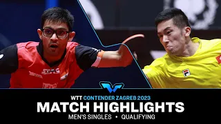 Manush Utpalbhai Shah vs Lam Siu Hang | MS Qual | WTT Contender Zagreb 2023