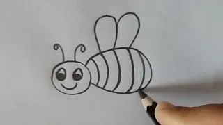 How To Draw A Honey Bee Step By Step || How To Draw A Honey Bee