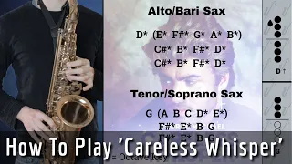 How To Play 'Careless Whisper' On Sax: With Backing Track and PDF Download #24
