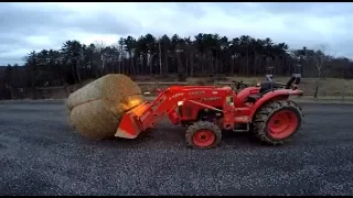 Moving Round Bale without Hay Spear