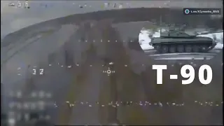 Знищення військовослужбовцями НГУ російського танка Т-90 на Херсонщині