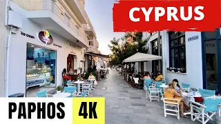 PAPHOS, CYPRUS 🇨🇾 [4K Ultra HD] — Old City Centre — Walking Tour