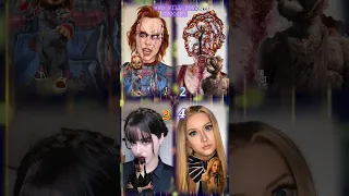 🤯🔥MAKE UP INSPIRED🤐😱🔥by M3GAN and Wednesday, Chucky,The Last of Us #short #trending  #tiktok #makeup