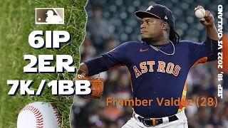 Framber Valdez a 25th straight QS | Sep 18, 2022 | MLB highlights