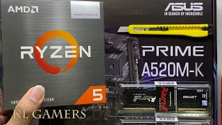 AMD Ryzen 5 5600G ASUS PRIME A520M-K Kingston NV2 NVMe Segotep Memphis -S Gaming PC Build