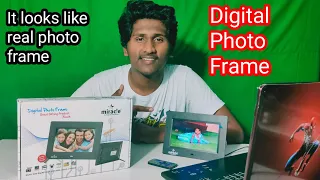 Digital Photo Frame | Video Player, Slideshow , Clock and Calendar , Photo Frame |Unboxing in Telugu