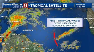 1st tropical wave forms -- 9 days before the start of hurricane season