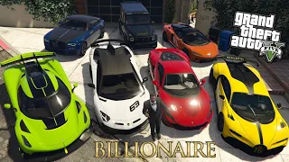 GTA 5 - Stealing Luxury Billionaire Cars With Franklin | (GTA V Real Life Cars #58)