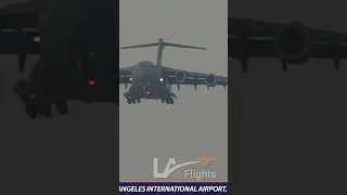 Surprise C17 GLOBEMASTER landing at LAX