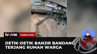 Ngeri! Begini Rekaman CCTV Luapan Sungai Cikapundung Terjang Warga | Kabar Pagi tvOne