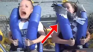 Seagull Flies Into Teen's Face on an Amusement Park Ride
