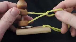 Chinese Puzzle - Free The Ring - Mini Rope Puzzle - Solution