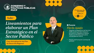 Taller: Lineamientos para elaborar un Plan Estratégico en el Sector Público