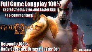 God of War 2 PS2 (PC) Longplay 100% All urns Chests all enemies killed + Easter Egg  No Commentary