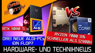 AMD Ryzen 7000 31% schneller als 12900K - Trotzdem enttäuschend | Drei neue Aldi PCs ein Flop | News