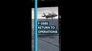 F-35s flying from HMS Queen Elizabeth again #Shorts