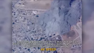 NATO Unclassified: CJTF-OIR Airstrike Destroy Daesh Fighting Positions Near Manbij on July 24, 2016