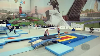 ALEKSEEVA Irina (RUS) - 2018 Trampoline Worlds, St. Petersburg (RUS) - Qualification Double Mini R1