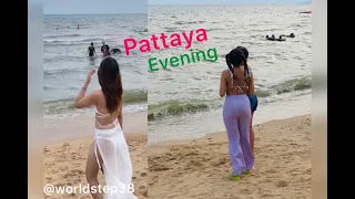 Evening Walk Beach Road, Pattaya Thailand, jomtien Pattaya Beach #pattaya #walking